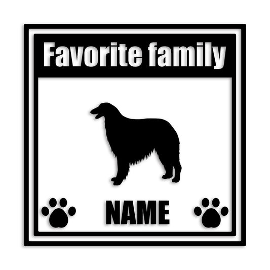 ボルゾイ 文字入れ可能 ペット 犬 カッティング ステッカー (st-138-102)