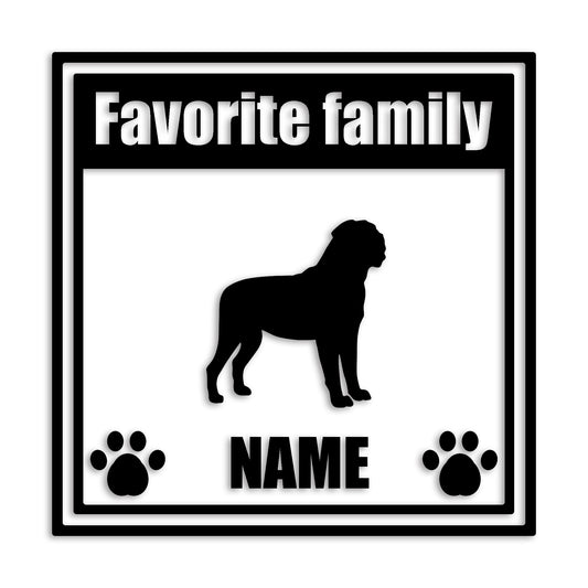 マスティフ 文字入れ可能 ペット 犬 カッティング ステッカー (st-138-103)