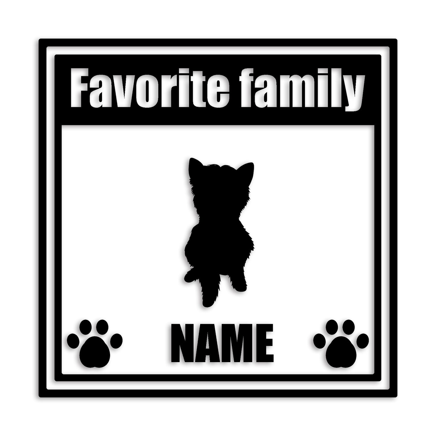 ヨークシャーテリア 文字入れ可能 ペット 犬 カッティング ステッカー (st-138-112)