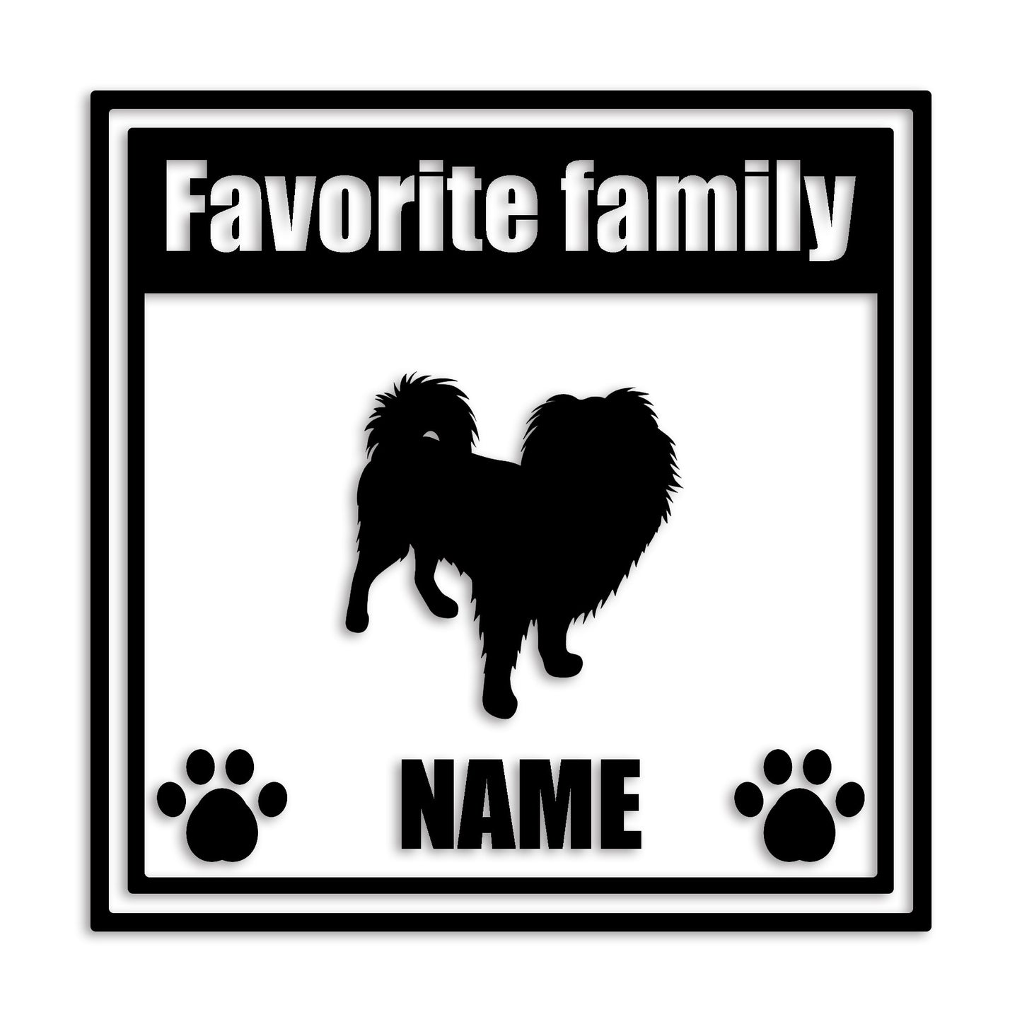 狆 ちん 文字入れ可能 ペット 犬 カッティング ステッカー (st-138-130)