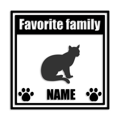 アビシニアン 文字入れ可能 ペット 猫 カッティング ステッカー (st-138-131)