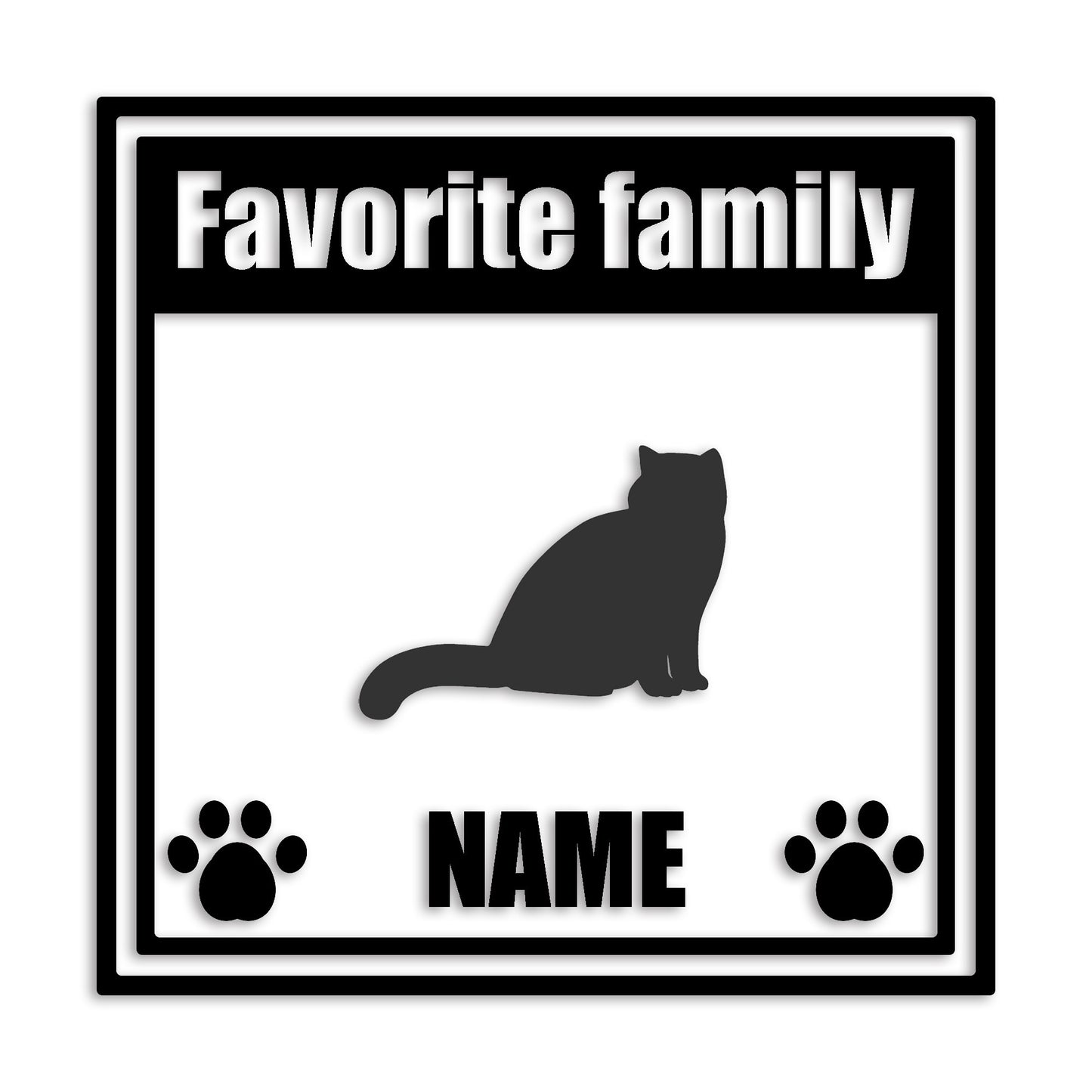 エキゾチック 文字入れ可能 ペット 猫 カッティング ステッカー (st-138-139)