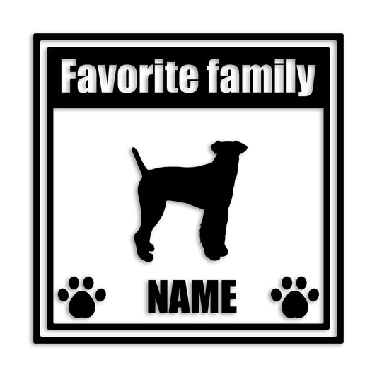 エアデール 文字入れ可能 ペット 犬 カッティング ステッカー (st-138-14)