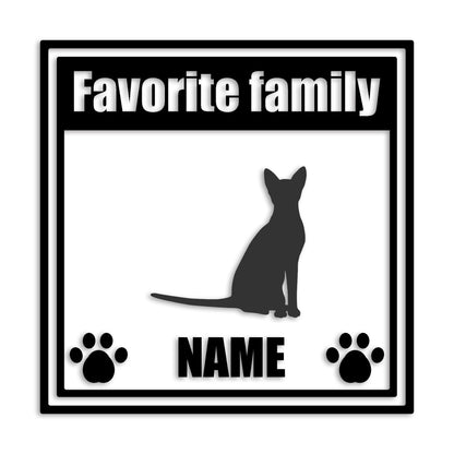 オリエンタル 文字入れ可能 ペット 猫 カッティング ステッカー (st-138-144)