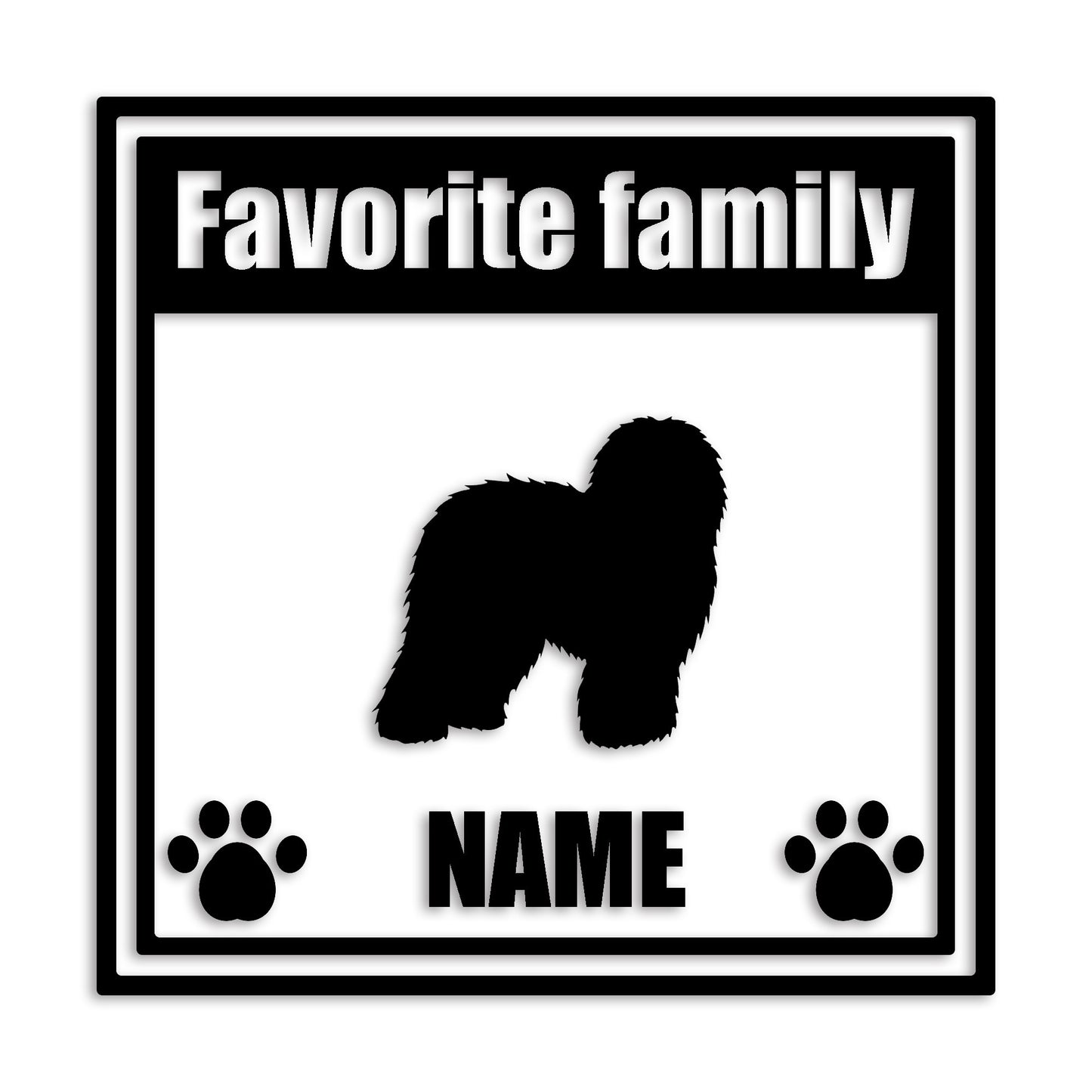 オールドイングリッシュ 文字入れ可能 ペット 犬 カッティング ステッカー (st-138-15)