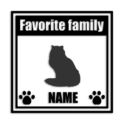 ペルシャ 文字入れ可能 ペット 猫 カッティング ステッカー (st-138-168)