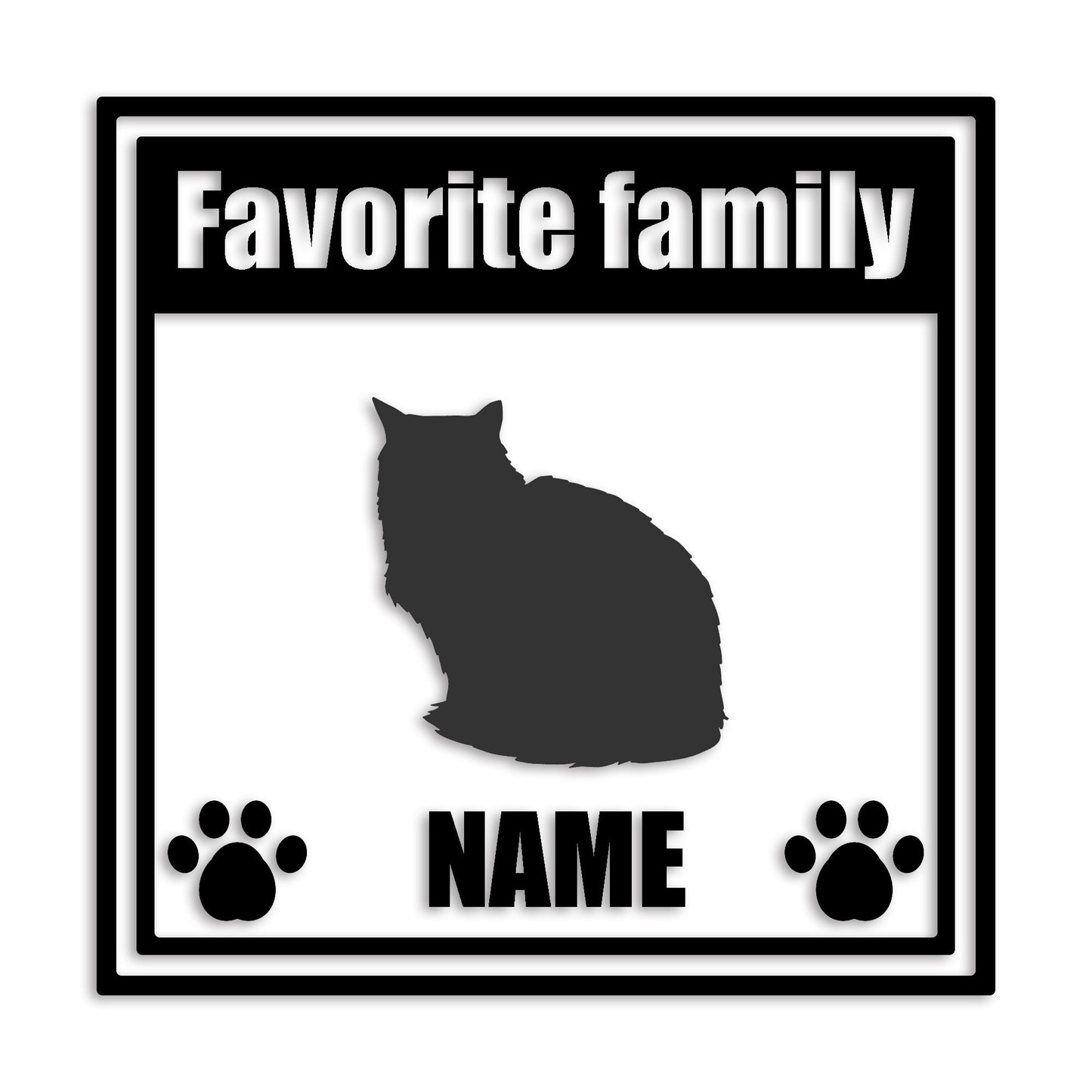 ペルシャ 文字入れ可能 ペット 猫 カッティング ステッカー (st-138-169)