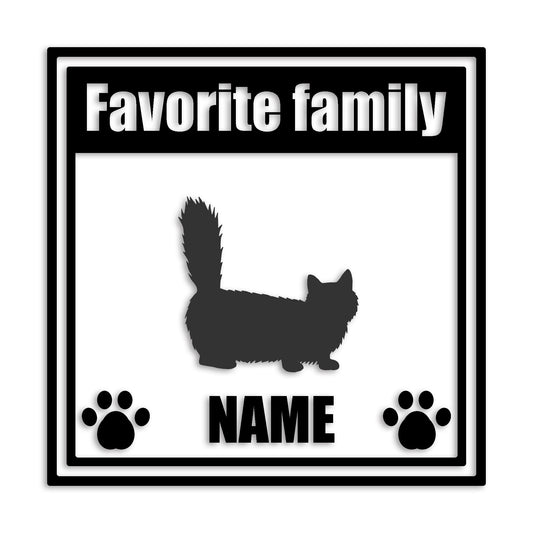 マンチカン 文字入れ可能 ペット 猫 カッティング ステッカー (st-138-171)