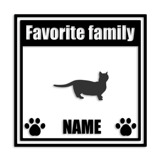 マンチカン 文字入れ可能 ペット 猫 カッティング ステッカー (st-138-172)