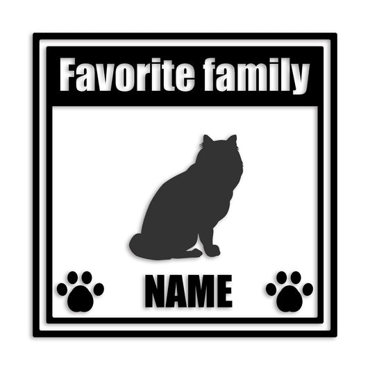 メインクーン 文字入れ可能 ペット 猫 カッティング ステッカー (st-138-174)