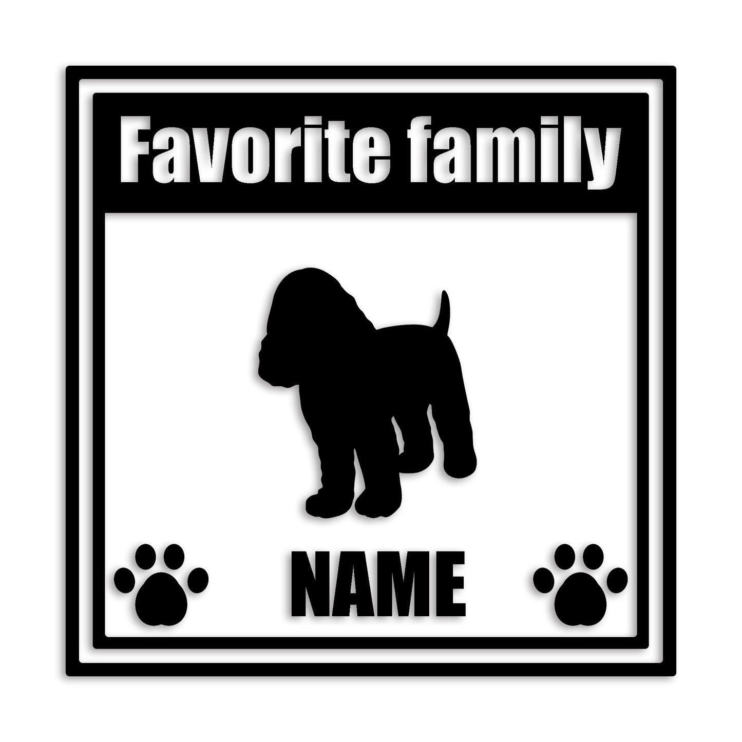 コッカースパニエル 文字入れ可能 カッティングステッカー st-138-25