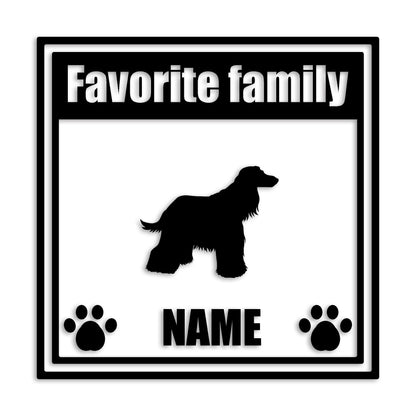 アフガンハウンド 文字入れ可能 ペット 犬 カッティング ステッカー (st-138-3)