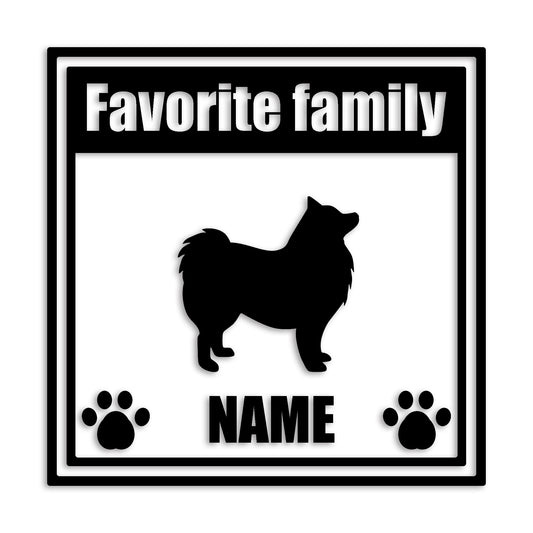 スピッツ 文字入れ可能 ペット 犬 カッティング ステッカー (st-138-37)