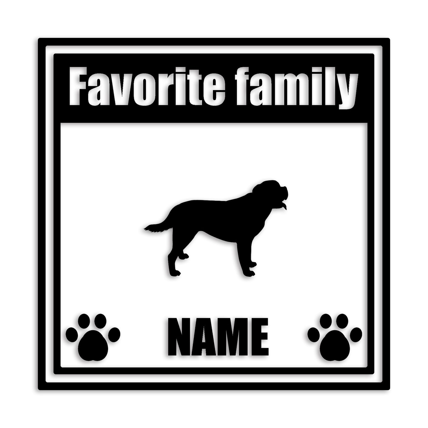 セントバーナード 文字入れ可能 ペット 犬 カッティング ステッカー (st-138-40)