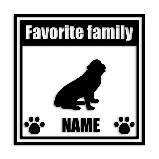 セントバーナード 文字入れ可能 ペット 犬 カッティング ステッカー (st-138-41)