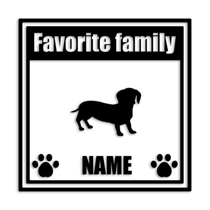 ダックスフンド 文字入れ可能 ペット 犬 カッティング ステッカー (st-138-43)