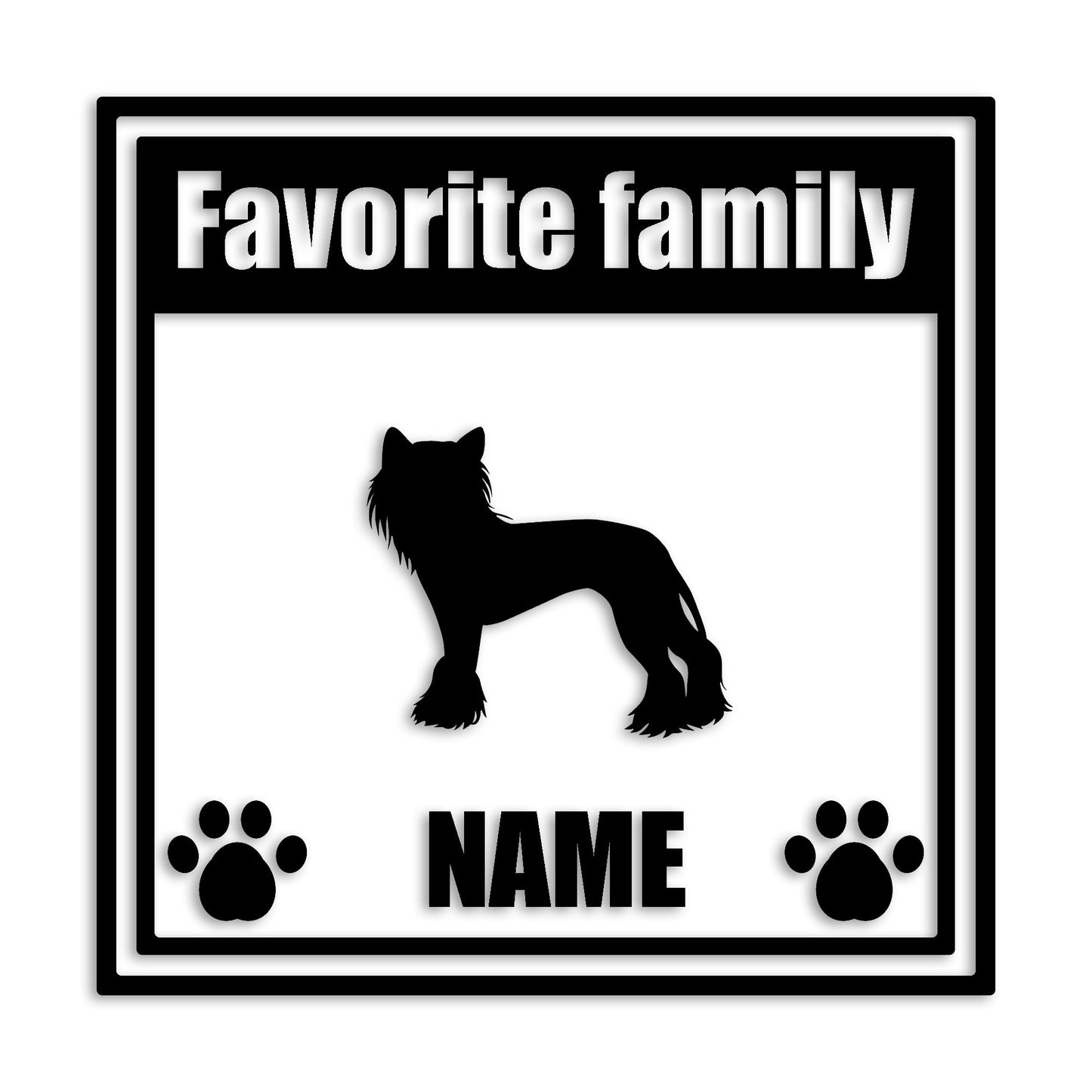 チャイニーズクレステッドドッグ 文字入れ可能 ペット 犬 カッティング ステッカー (st-138-48)