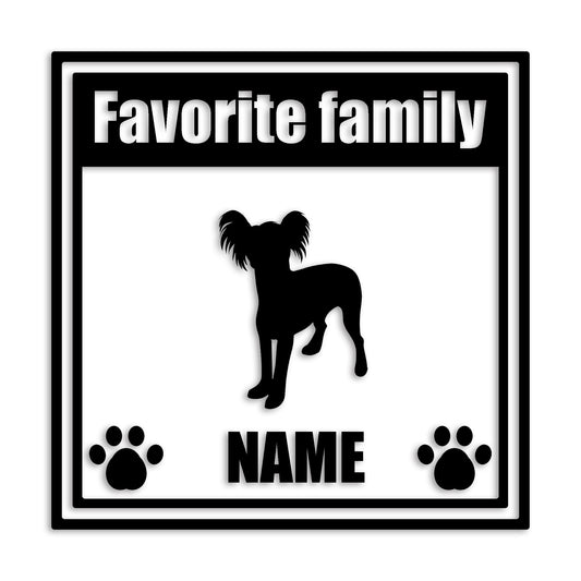 チャイニーズクレステッドドッグ 文字入れ可能 ペット 犬 カッティング ステッカー (st-138-49)