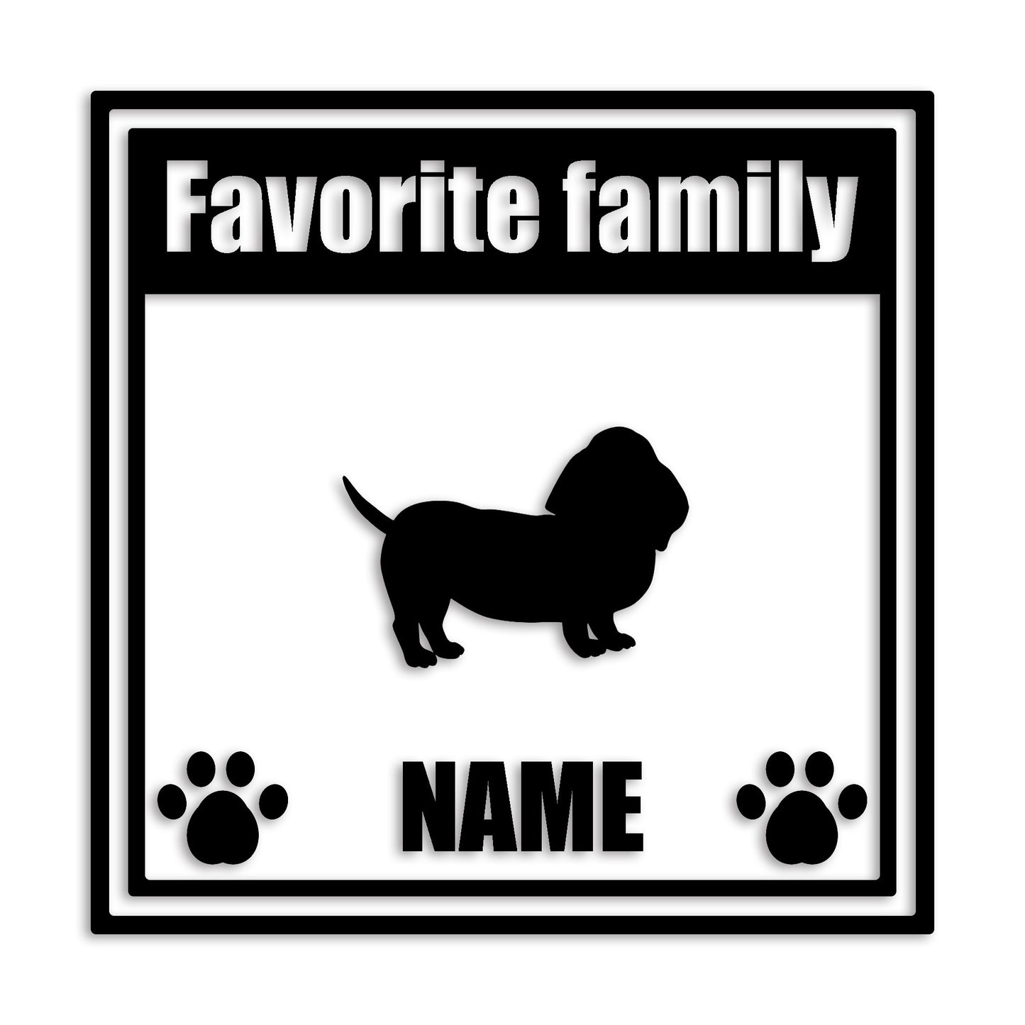 バセットハウンド 文字入れ可能 ペット 犬 カッティング ステッカー (st-138-67)