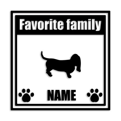 バセットハウンド 文字入れ可能 ペット 犬 カッティング ステッカー (st-138-68)