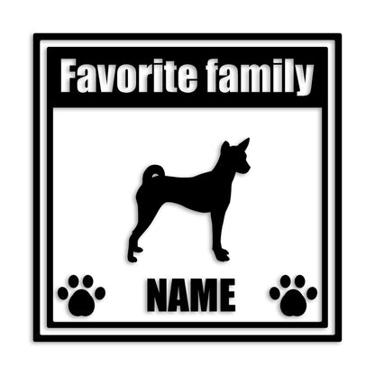 バセンジー 文字入れ可能 ペット 犬 カッティング ステッカー (st-138-69)