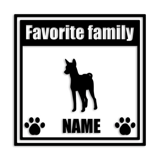 バセンジー 文字入れ可能 ペット 犬 カッティング ステッカー (st-138-72)