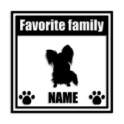 パピヨン 文字入れ可能 ペット 犬 カッティング ステッカー (st-138-73)