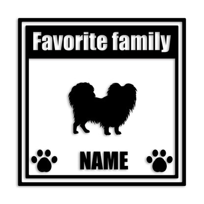 パピヨン 文字入れ可能 ペット 犬 カッティング ステッカー (st-138-74)