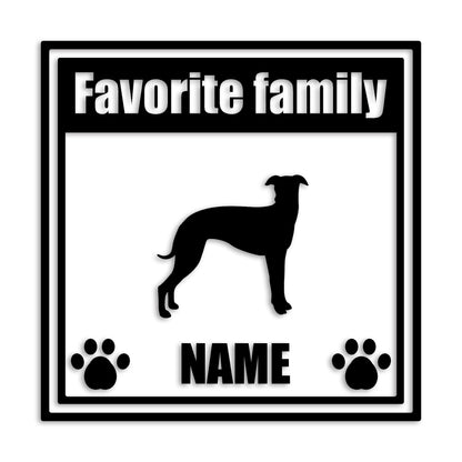 ウィペット 文字入れ可能 ペット 犬 カッティング ステッカー (st-138-8)