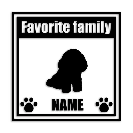 ビションフリーゼ 文字入れ可能 ペット 犬 カッティング ステッカー (st-138-82)