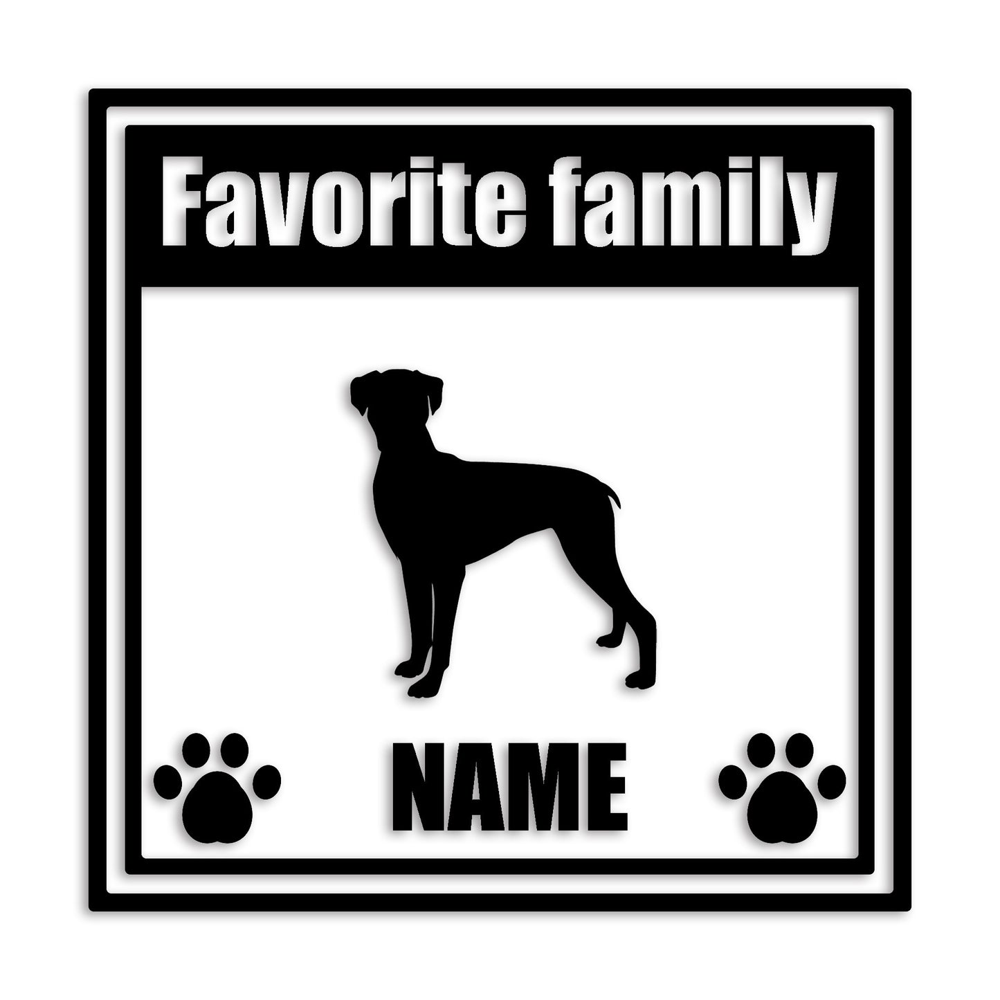 ボクサー 文字入れ可能 ペット 犬 カッティング ステッカー (st-138-97)