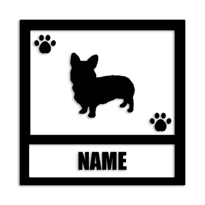 ウェルシュコーギー 文字入れ可能 ペット 犬 カッティング ステッカー (st-139-10)