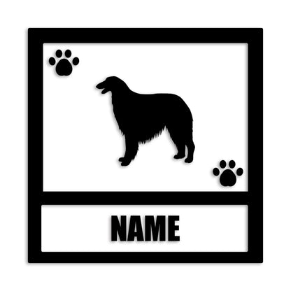 ボルゾイ 文字入れ可能 ペット 犬 カッティング ステッカー (st-139-102)