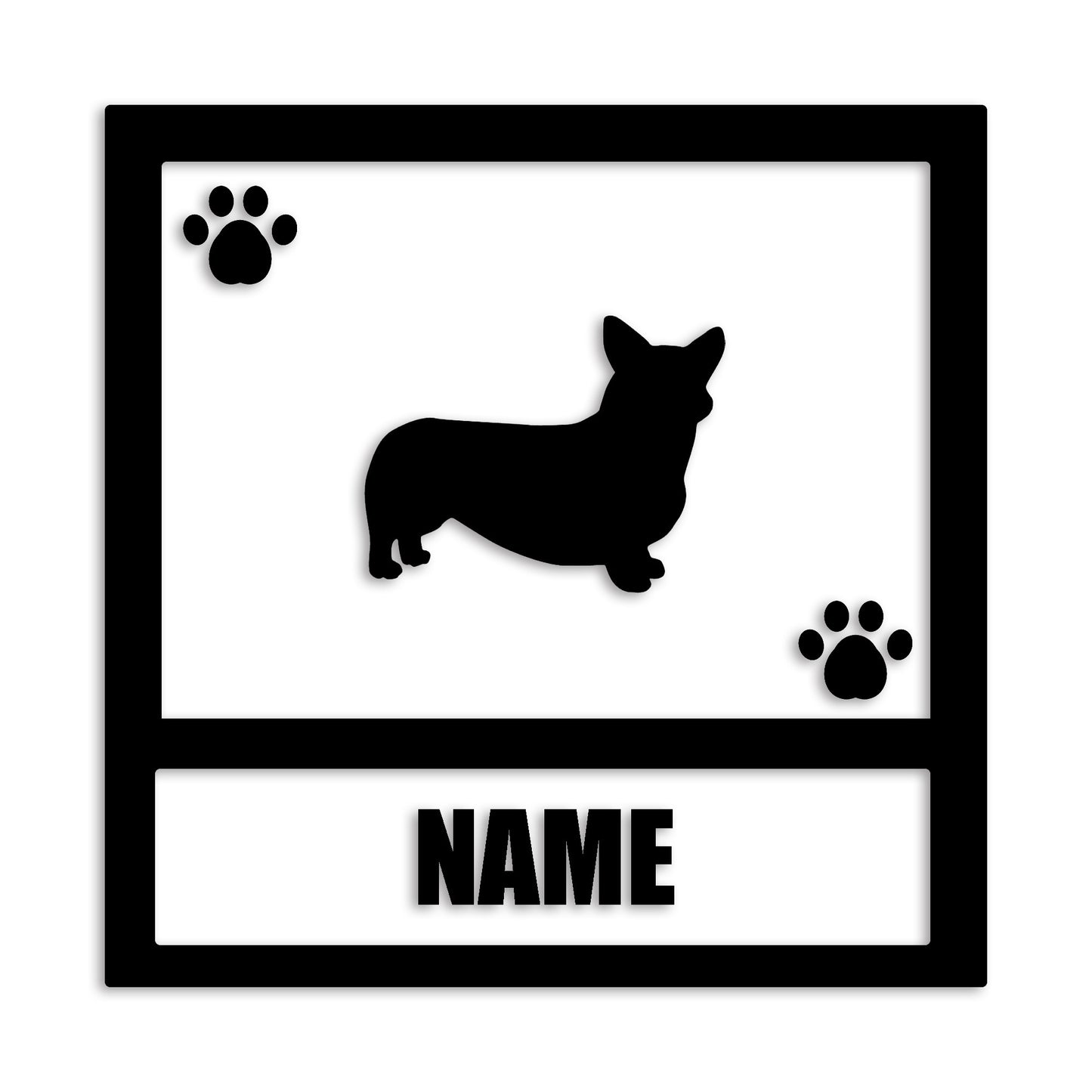 ウェルシュコーギー 文字入れ可能 ペット 犬 カッティング ステッカー (st-139-11)