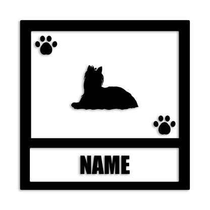 ヨークシャーテリア 文字入れ可能 ペット 犬 カッティング ステッカー (st-139-110)