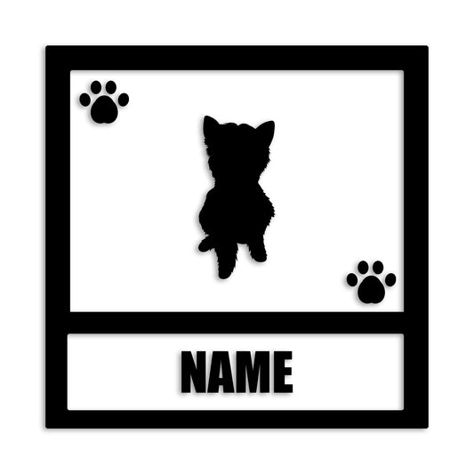 ヨークシャーテリア 文字入れ可能 ペット 犬 カッティング ステッカー (st-139-112)