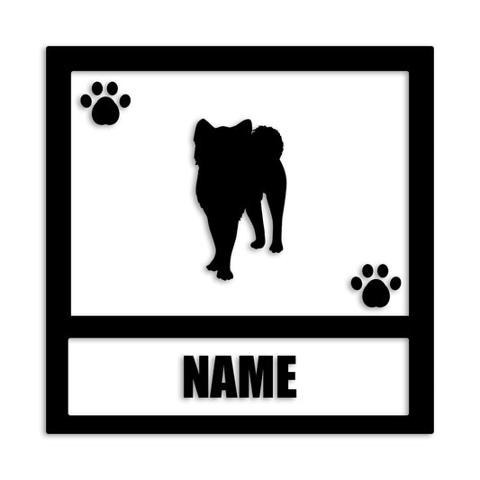 秋田犬 文字入れ可能 ペット 犬 カッティング ステッカー (st-139-127)