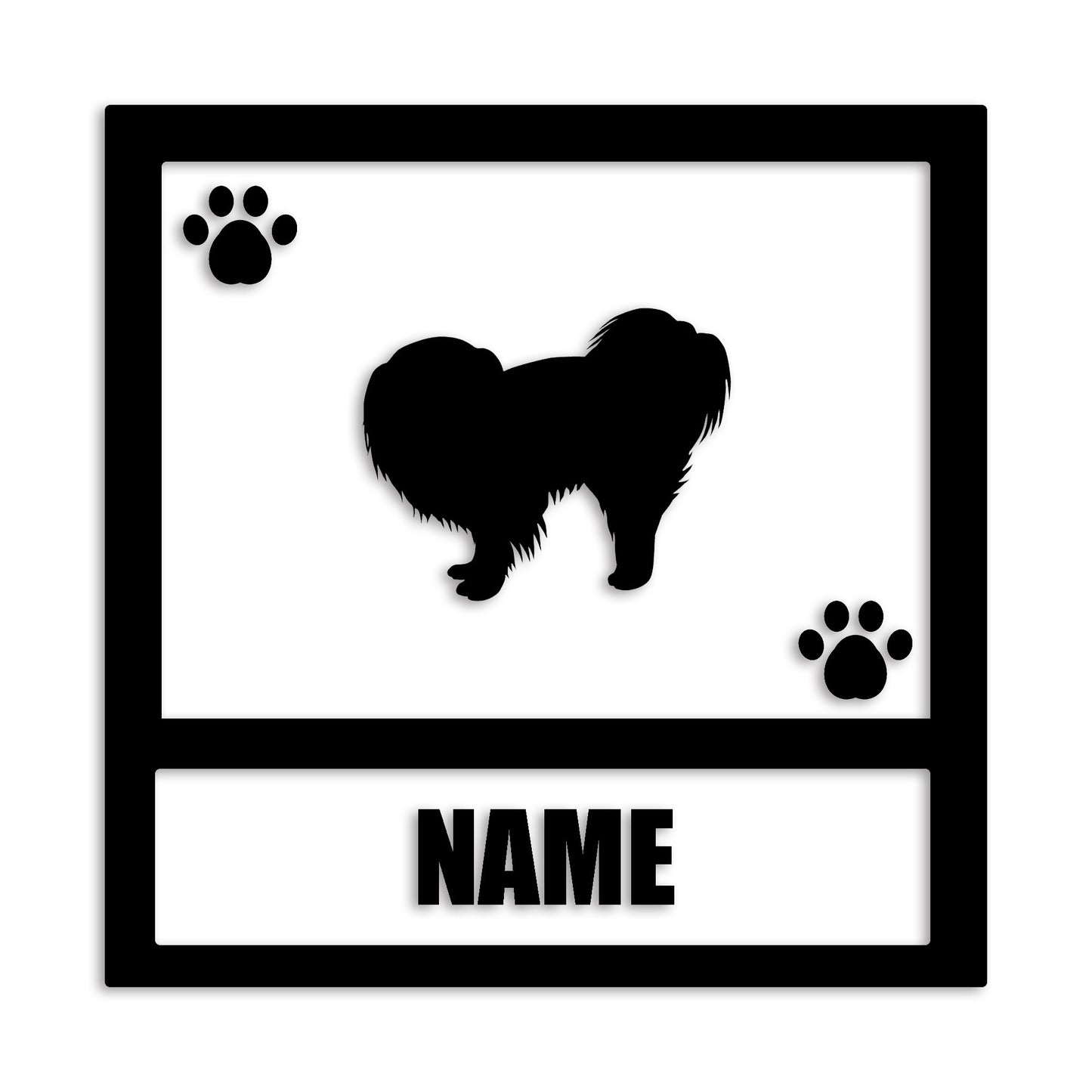 狆 ちん 文字入れ可能 ペット 犬 カッティング ステッカー (st-139-129)