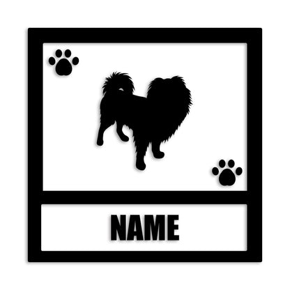 狆 ちん 文字入れ可能 ペット 犬 カッティング ステッカー (st-139-130)