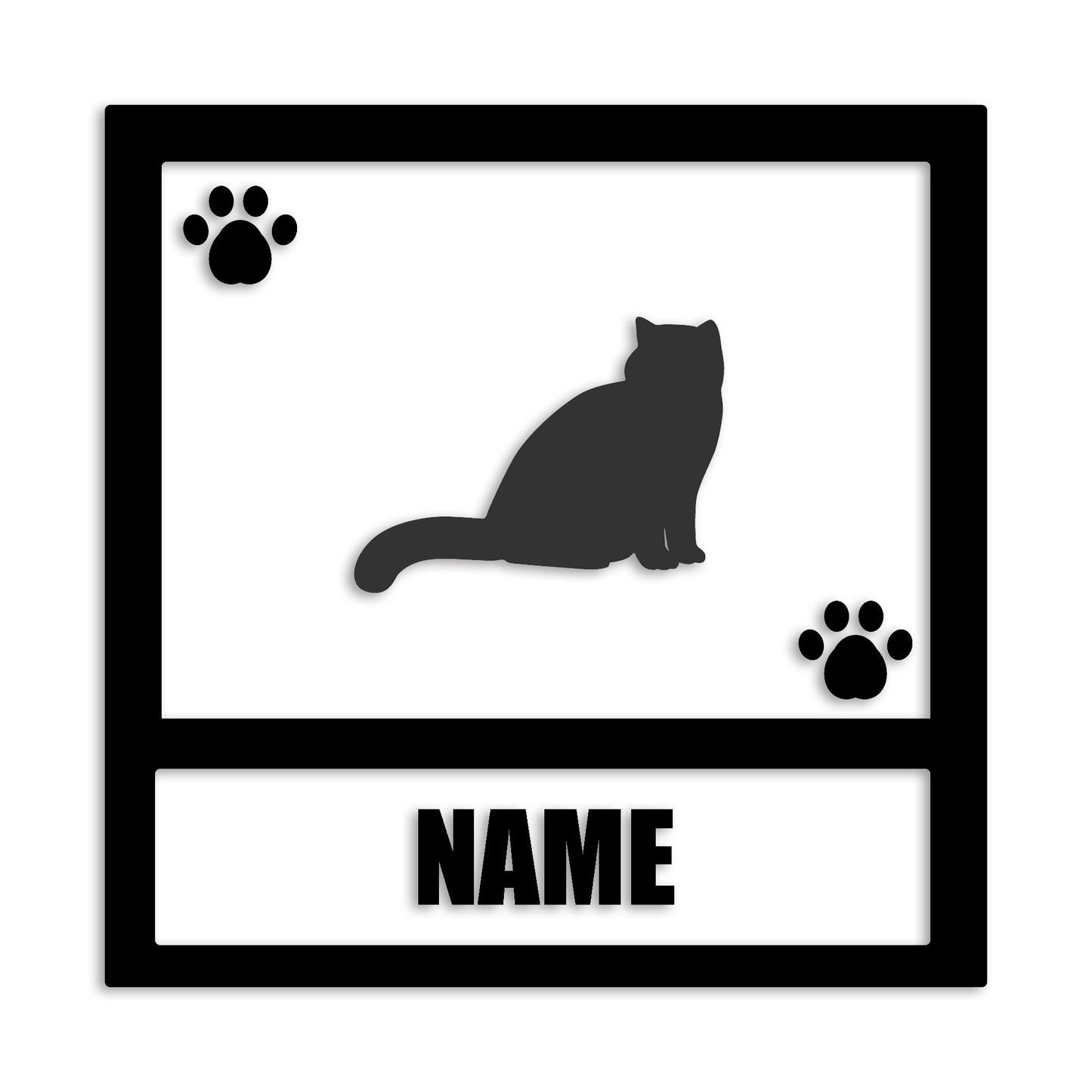 エキゾチック 文字入れ可能 ペット 猫 カッティング ステッカー (st-139-139)