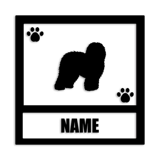 オールドイングリッシュ 文字入れ可能 ペット 犬 カッティング ステッカー (st-139-15)