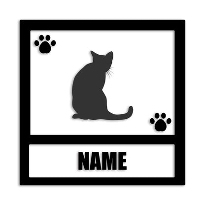 ロシアンブルー 文字入れ可能 ペット 猫 カッティング ステッカー (st-139-177)