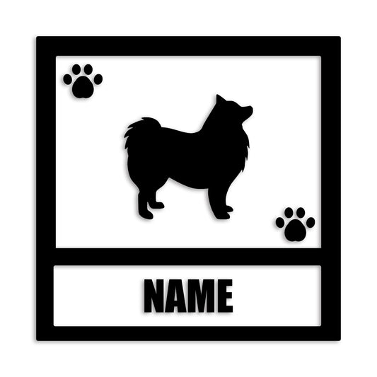 スピッツ 文字入れ可能 ペット 犬 カッティング ステッカー (st-139-37)