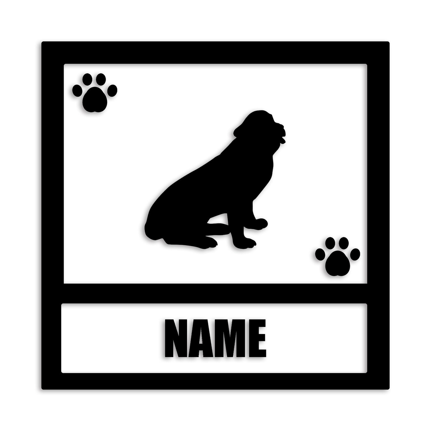 セントバーナード 文字入れ可能 ペット 犬 カッティング ステッカー (st-139-41)