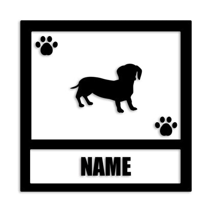 ダックスフンド 文字入れ可能 ペット 犬 カッティング ステッカー (st-139-43)