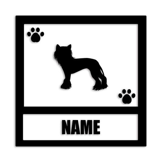 チャイニーズクレステッドドッグ 文字入れ可能 ペット 犬 カッティング ステッカー (st-139-48)