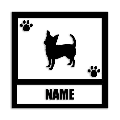 チワワ 文字入れ可能 ペット 犬 カッティング ステッカー (st-139-53)