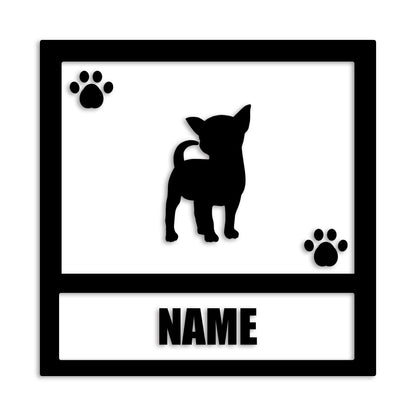 チワワ 文字入れ可能 ペット 犬 カッティング ステッカー (st-139-54)