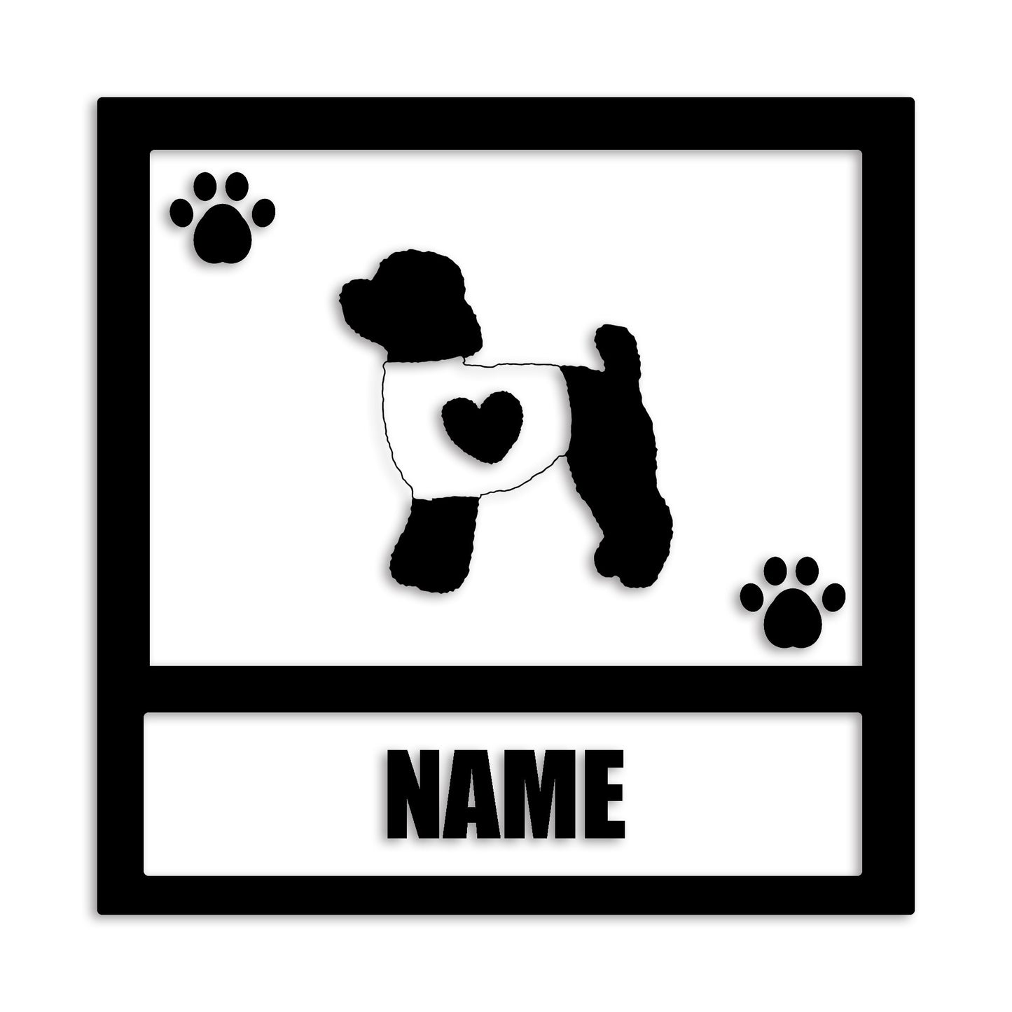 トイプードル 文字入れ可能 ペット 犬 カッティング ステッカー (st-139-55)