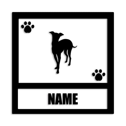 イタリアングレーハウンド 文字入れ可能 ペット 犬 カッティング ステッカー (st-139-6)